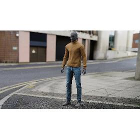3D Men's Pants with Pullover model